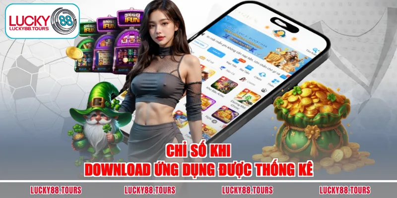 Chỉ số khi download ứng dụng được thống kê